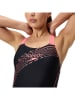 Speedo Badeanzug "Medley" in Schwarz/ Rosa