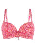 Linga Dore Bikini-Oberteil in Pink/ Weiß