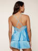Linga Dore Pyjama-Shorts in Hellblau