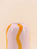 Ornami Vaas grijs/geel - (H)20 x Ø 9 cm