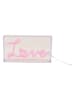 Ornami Led-decolamp "Love" lichtroze/transparant - (B)23 x (H)13 cm