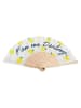 Winkee Fächer ''Fan me Darling'' in Gelb/ Hellblau - (L)25 cm