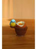Winkee Eierbecher ''Grumpy Bird'' in Braun - (B)9,5 x (H)8,5 x (T)7 cm