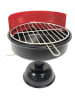 Winkee Aschenbecher ''Mini Grill'' in Schwarz/ Rot - (H)16 x Ø 13 cm