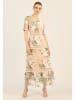 APART Kleid in Beige/ Grün