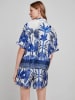 gisela Bluse in Blau/ Weiß