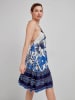 gisela Jurk donkerblauw/wit