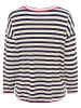 Zwillingsherz Bluza "Neon Stripes" w kolorze biało-granatowym