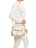 Pia Sassi Leder-Umhängetasche "Serra Dolcedorme" in Gold - (B)27 x (H)22 x (T)10 cm