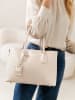 Lia Biassoni Leren schoudertas "Freddana" beige - (B)38 x (H)24 x (D)15 cm
