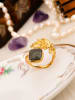 L'Atelier de Gaia Vergulde ring met edelsteen