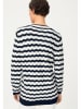 Olsen Sweter w kolorze granatowo-białym