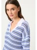 Olsen Pullover in Blau/ Creme