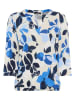 Olsen Blouse crème/donkerblauw/blauw