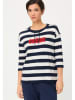 Olsen Bluza w kolorze granatowo-białym
