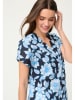 Olsen Bluse in Hellblau/ Dunkelblau