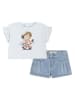 Levi's Kids 2-delige outfit wit/lichtblauw