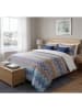 Elizabed Renforcé beddengoedset "Margot" beige/blauw