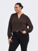 ONLY Carmakoma Bluse in Braun