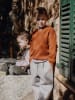 LiVi Sweatshirt "Waffeljersey Terracotta" in Orange
