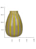 Kersten Vase "Stripe" in Beige/ Gelb - (H)18 x Ø 12 cm