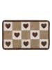 Kersten Badematte ''Hearts'' in Beige/ Braun - (L)80 x (B)50 cm