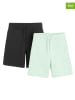 COOL CLUB 2er-Set: Sweatshorts in Grün/ Schwarz