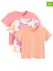 COOL CLUB 3-delige set: shirts wit/lichtroze/oranje