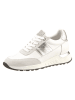 Heine Leder-Sneakers in Weiß/ Grau/ Silber
