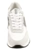 Heine Leder-Sneakers in Weiß/ Grau/ Silber