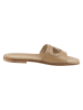 Heine Leder-Pantoletten in Beige