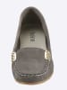 Heine Leder-Slipper in Khaki