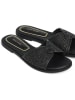 Polo Club Slippers "Raffia" zwart