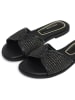 Polo Club Slippers "Raffia" zwart