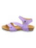 Think! Leder-Sandalen in Lila