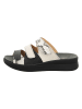 Think! Leder-Pantoletten in Creme