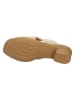 Think! Leder-Pantoletten in Beige