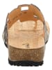 Think! Leren teenslippers beige