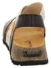Think! Leder-Sandalen in Beige/ Schwarz