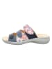Think! Leren slippers wit/lichtblauw
