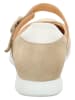 Think! Leren ballerina's met bandje beige