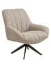 House Nordic Loungesessel "Grandola" in Grau/ Schwarz - (B)84 x (H)93 x (T)81 cm