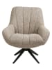 House Nordic Loungestoel "Grandola" grijs/zwart- (B)84 x (H)93 x (D)81 cm