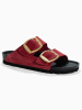 BACKSUN Leren slippers "Londrina" rood