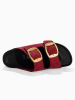 BACKSUN Leren slippers "Londrina" rood