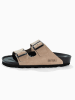 BAYTON Leren slippers "Atlas" beige
