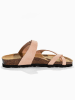 BACKSUN Skórzane japonki "Diane" w kolorze jasnoróżowym