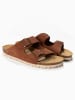 BACKSUN Leren slippers "Atlas" lichtbruin