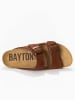 BACKSUN Leren slippers "Atlas" lichtbruin