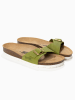 BACKSUN Leren slippers "Zephyr" groen